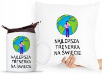 Zestaw Poduszka + Kubek Prezent Dla Trenera Z Nadrukiem Ze Zdjęciem