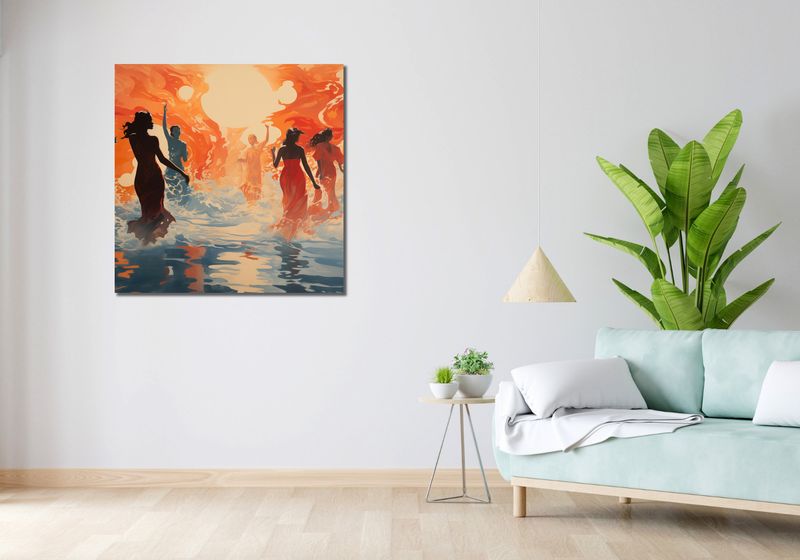 Obraz 90x90cm Taneczny Żar zdjęcie 2