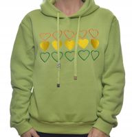 Damska bluza dresowa z kapturem serca uni