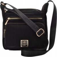 Praktyczna Torebka Damska MonnariListonoszka Sportowa Torba Czarna Miejska