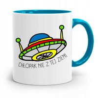 Kubek Błękitny Dla Chłopaka Nie Z Tej Ziemi Z Nadrukiem Ze Zdjęciem