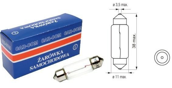 ŻARÓWKA 12V 5W SV8.5 10X37 zdjęcie 1