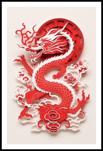 Plakat 53x81cm Czerwony Smok na Arena.pl