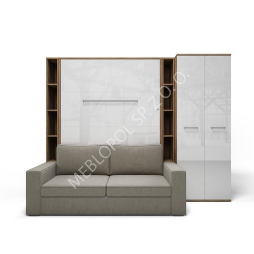 Półkotapczan MEBLOPOL 140V pionowy z sofą, regałami i szafą na Arena.pl