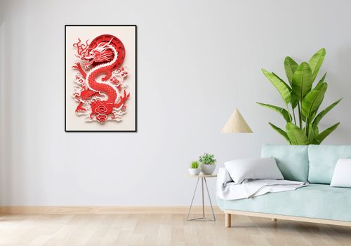 Plakat 68x101cm Czerwony Smok na Arena.pl