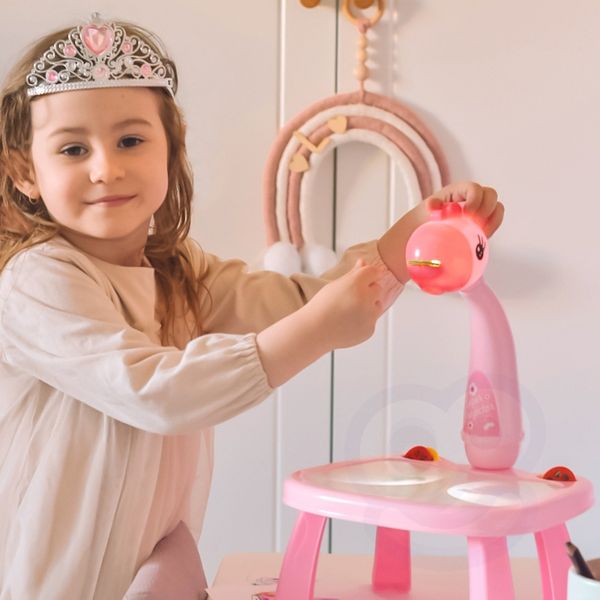 WOOPIE Tablica do Rysowania Projektor Różowa Żyrafa + Flamastry zdjęcie 12