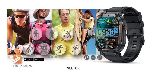 Smartwatch Veltori VT200-1 Czarny Pasek Silikonowy na Arena.pl