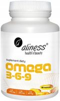 Aliness OMEGA 3-6-9 Kwasy DHA EPA Mózg PAMIĘĆ ODPORNOŚĆ Serce WZROK 90 kaps