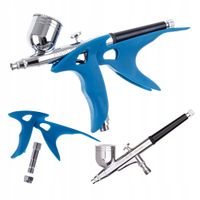 2X Aerograf Fengda BD-130 Dysza 0.2mm Oryginał z Uchwytem - Zbiornik 7cc