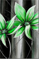 80CM 120 OBRAZ KWIATY ZIELONO ŚCIENNY