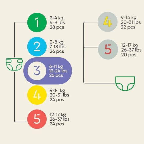PIELUSZKI BAMBIBOO PIELUCHY COTTONWEAR r. 3 MIDI Jednorazowe 6-11kg 26szt. na Arena.pl