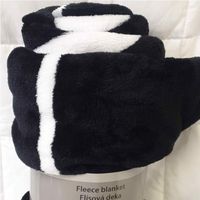 koc polarowy 130 x 170 cm lekki miękki czarny