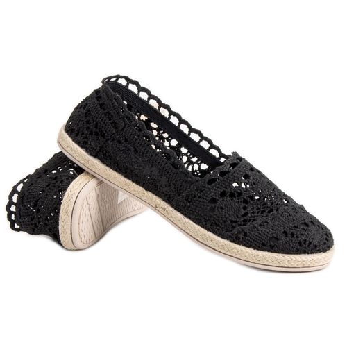 Koronkowe Czarne Espadryle r.39 na Arena.pl