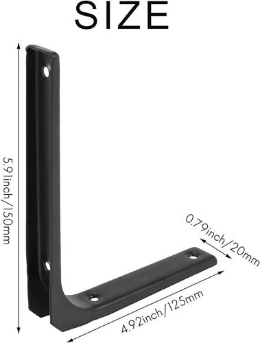 Wsporniki Do Półek Ścienne 4szt Czarny na Arena.pl