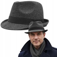 Kapelusz Męski Zimowy Wełniany Grafitowy Ponadczasowa Elegancja Pako Jeans
