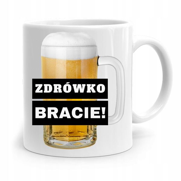Kubek Prezent Dla Brata Zdrówko Bracie! Piwo Z Nadrukiem Ze Zdjęciem zdjęcie 1