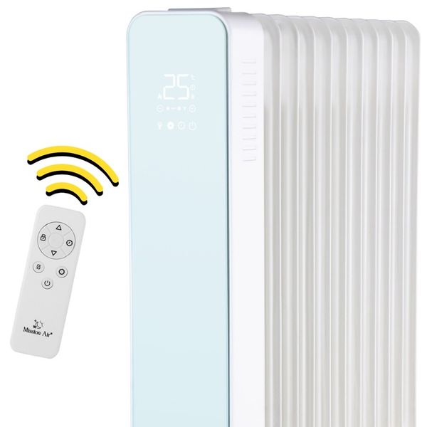Grzejnik olejowy elektryczny Mission Air OSLO white 2500W biały WIFI TIMER zdjęcie 10