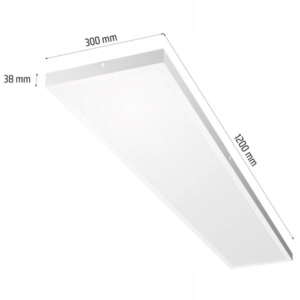 Plafon prostokątny Interlook 120 x 30 cm biały zdjęcie 8