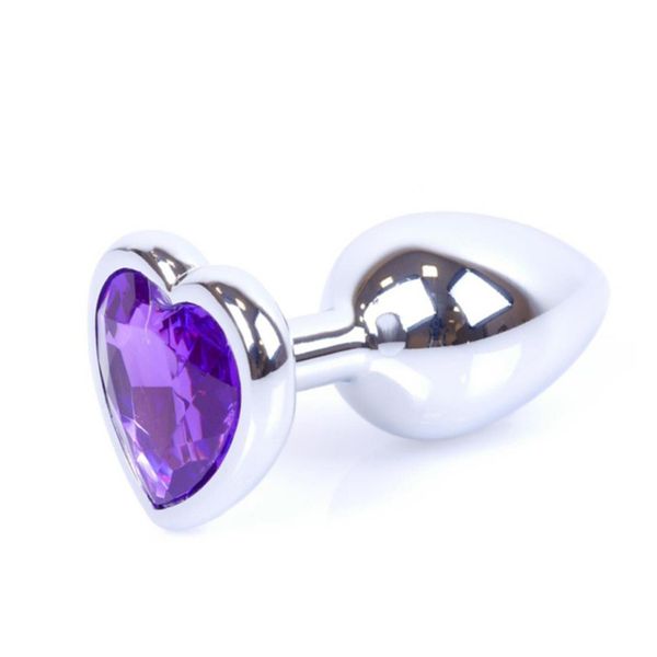 Plug-Jewellery Silver Heart Plug- Purple zdjęcie 10