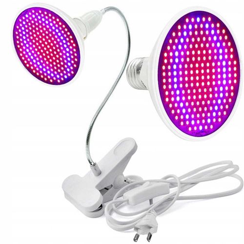 LAMPA Z ŻARÓWKA E27 DO WZROSTU UPRAWY ROŚLIN PANEL FULL SPECTRUM 20W 200LED na Arena.pl