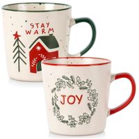 2x Kubek Świąteczny Kubki do Kawy Herbaty Prezent Święta Boże Narodzenie