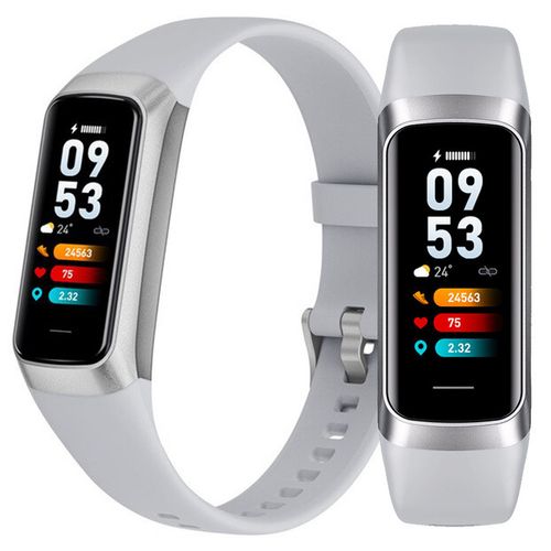 SMARTWATCH WATCH ZEGAREK SREBRNY C60 Opaska FIT SMARTBAND Pulsometr iOS ANDROID AMOLED PULS na Arena.pl