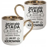 KUBEK ELEGANCKI PREZENT SZEF KIEROWNIK ŚMIESZNY DO PRACY BIAŁY +KARTONIK