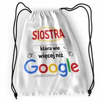 Plecak Dla Siostry Sportowy Szkolny Worek Torba Z Nadrukiem Ze Zdjęciem