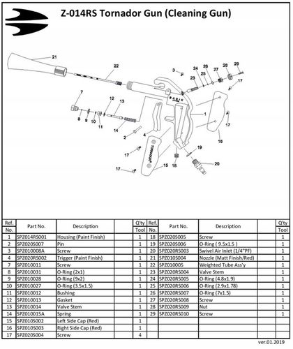 ORYGINALNY TORNADOR Z-014RS Tornado Basic pistolet do czyszczenia na na Arena.pl