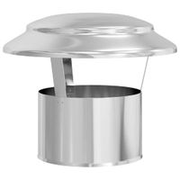 Pokrowiec na komin przeciwdeszczowy Srebrny 25 x 25 x 20 cm