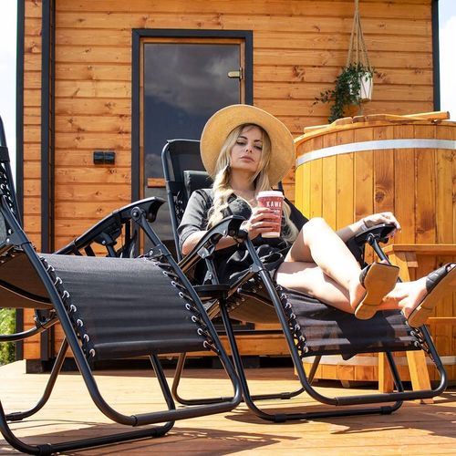 LEŻAK OGRODOWY PLAŻOWY FOTEL SKŁADANY ZERO GRAVITY TURYSTYCZNY KRZESŁO 2w1 na Arena.pl