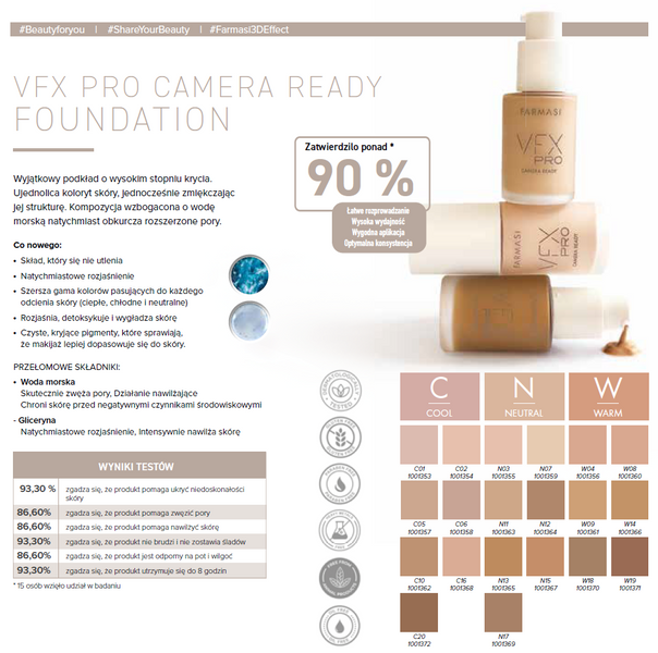Farmasi VFX Pro Camera Ready Kryjący podkład - C05 - 30ml zdjęcie 2