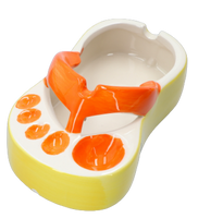 Popielniczka w Kształcie Klapka Pomarańczowo-Żółty