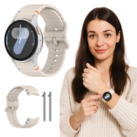 Pasek do Samsung Galaxy Watch 4 5 6 7 40/44/45/46/47mm S/M/L 20mm beżowy