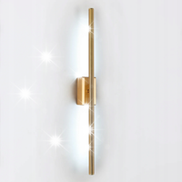 KINKIET ŚCIENNY LAMPA LED WEWNETRZNY ZŁOTA LOFT NOWOCZESNY 8W 6500K