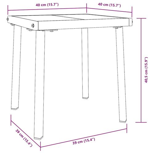 Leżaki 3 pcs Brązowy 40 x 40 x 40.5 cm polirattan na Arena.pl