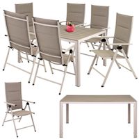 zestaw mebli ogrodowych 6 x fotel i stolik do ogrodu na taras ogrodowe