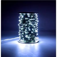 LAMPKI CHOINKOWE Świąteczne 500 LED Zimne Białe 50m Drucik Szpula USB