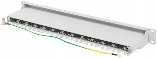 PATCHPANEL 24 PORT 1U 19" KAT.7 FTP EKRANOWANY SZARY LANBERG na Arena.pl