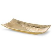 Patera dekoracyjna ceramiczna SENA 45x25x8 złota