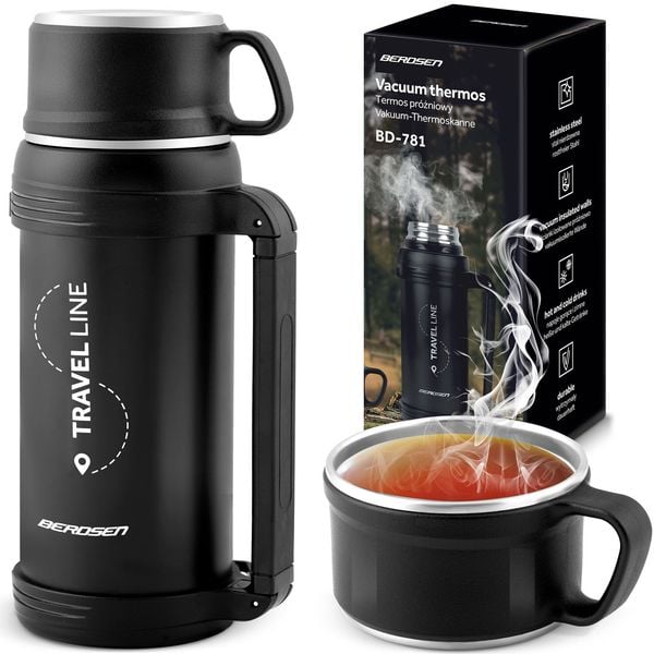 Termos próżniowy 1500 ml BD-781 czarny zdjęcie 1