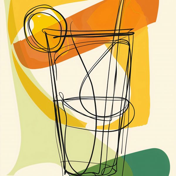 Plakat 100x100cm Koktajl Artystyczny zdjęcie 1