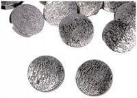 Metalowe guziki nawlekane kształt okrągły fi 22,6 mm czarny 5 szt.