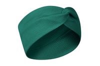 MIS GATOS szeroka opaska ze splotem prążkowana butelkowa zieleń 50-52