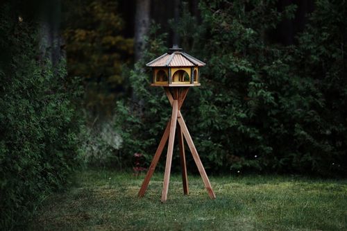 Karmnik dla ptaków drewno z wsypem Karmniki KW60 na Arena.pl