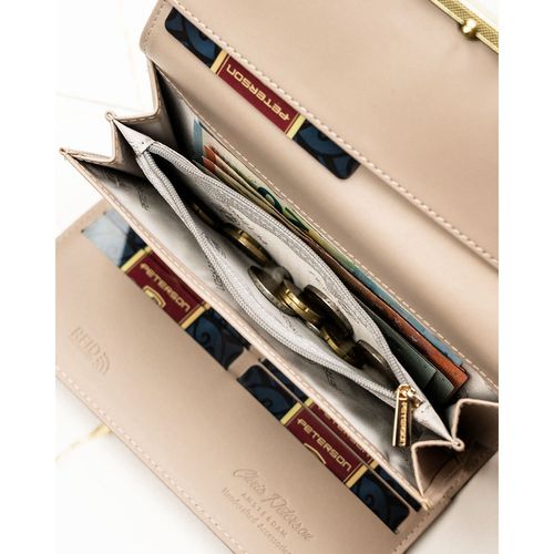 PETERSON portfel damski eko zamszowy elegancki matowy P237 beżowy na Arena.pl