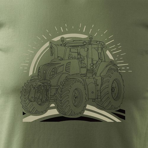 Koszulka z traktorem New Holland męska khaki REGULAR L na Arena.pl