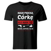 KOSZULKA MAM PIĘKNĄ CÓRKĘ... NA DZIEŃ OJCA, CZARNA, ROZ. M