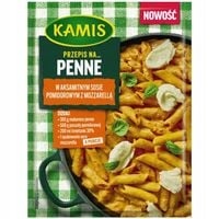 Kamis Przepis na Makaron Penne w Sosie Pomidorowym z Mozzarellą 35g