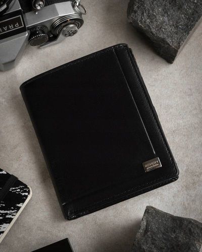 skórzany portfel męski w orientacji pionowej - rovicky na Arena.pl